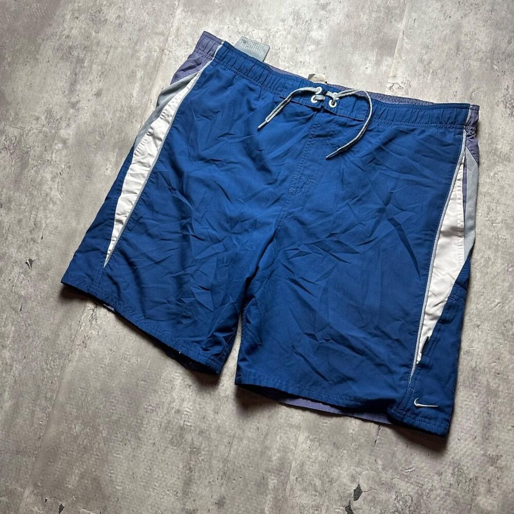 Nike Men's Blue and Navy Swim-briefs-shorts